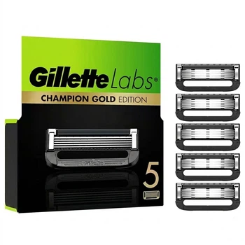 Сменные картриджи для бритья (Лезвия) мужские Gillette Labs Champion Gold Edition 5 шт (8700216450966)