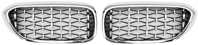 Жабры Diamond Silver V1 (2017-2020, хромированная окантовка) для BMW 5 серия G30/G31 2017–2023 гг