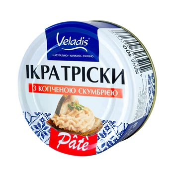 Ікра тріски з копченою скумбрією Pate ТМ Veladis, 100 г