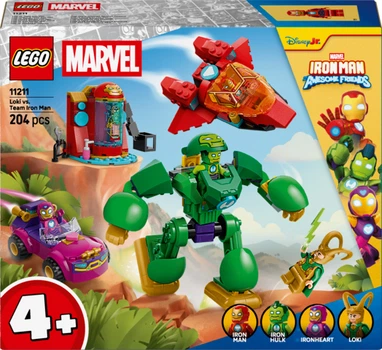 Конструктор LEGO Disney Junior Marvel Локі проти команди Залізної Людини 204 деталі (11211)