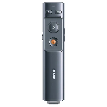 Розумна указка Baseus Orange Dot Wireless Presenter (Red Laser) 100m, USB/Type-C Receiver (battery version) grey