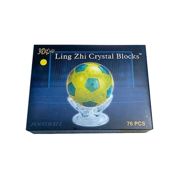 Объемный 3D Crystal Puzzle «Футбольный мяч» на подставке, кристальный 3D пазл 76 деталей 9054