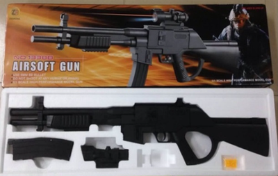 Игрушечное помповое ружье дробовик в стиле КС ГО Airsoft Gun с пульками пневматический лазер коробка 83 см 1338B