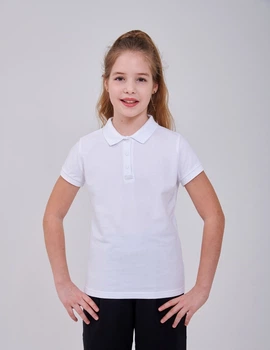 Футболка-поло (короткий рукав) для дівчинки SMIL 114811-1 Білий р.140