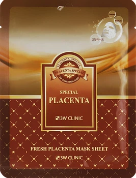 Восстанавливающая маска с экстрактом плаценты 3W Clinic Fresh Placenta Mask Sheet 23 г (8809689370129)