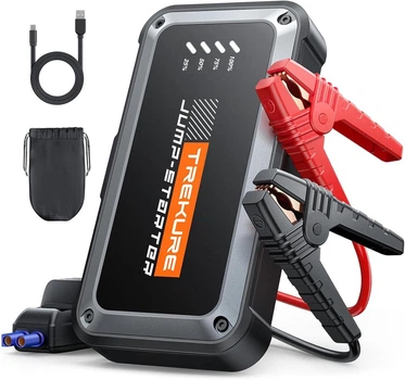 Пуско-зарядное устройство TREKURE TK10 16800mAh (4000A) — Портативный джамп-стартер для авто с фонариком и Power Bank
