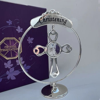Фигурка с камнями Swarovski Крест 9,5 см 1601949