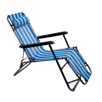 Кресло-шезлонг Stenson MH-3913 M 153x60x80 см Blue/White
