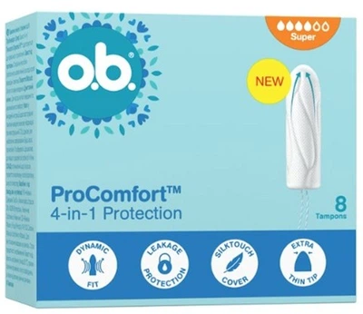 Тампоны o.b. ProComfort Super 8 шт (3574661900247/3574660234343/3574661331140)