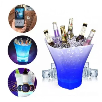 Светоизлучающее ведро для льда на 3 л с RGB-подсветкой и Bluetooth-динамиком Bucket Light 20 для охлаждения напитков
