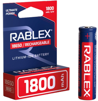 Акумулятор 18650 Rablex 1800mAh 3.7v Li-ion (для ліхтарів POLICE)