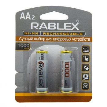 Акумулятор Rablex HR6 Ni-MH AA 1000 mAh блістер 2 штуки