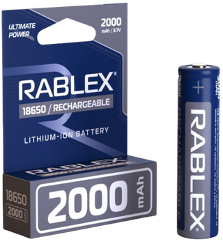 Акумулятор 18650 Rablex 2000mAh 3.7v Li-ion (для ліхтарів POLICE)