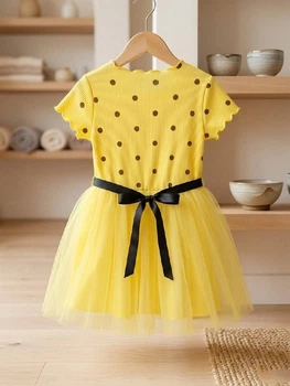 Платье Bam Kids. Цвет желтый. Рост 98. Арт 0101/0102