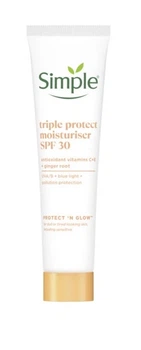 Увлажняющий крем SIMPLE Protect & Glow тройной защиты с SPF 30 40 мл (8717163866900)