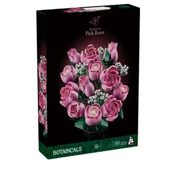 Конструктор 789+ PCS Букет рожевих троянд (Bouquet of Pink Roses)
