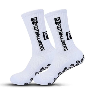 Шкарпетки футбольні антиковзкі Football Socks білі, розмір 35-40