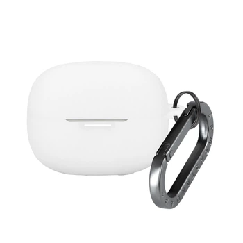Силиконовый чехол для наушников Xiaomi Redmi Buds 8 Pro, Hang Case, белый, ультратонкий защитный кейс толщиной 2 мм, защита от царапин, пыли и ударов, компактный, с карабином для крепления, ArmorStandart (ARM91110)
