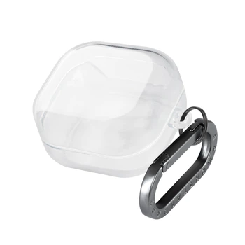 Чохол для навушників Samsung Galaxy Buds 4/Buds 4 Pro, прозорий, Air, термополіуретан (TPU), протиударний, захист від подряпин, пилу і ударів, футляр з карабіном для кріплення, точні вирізи для доступу до роз"ємів, ArmorStandart (ARM91194)