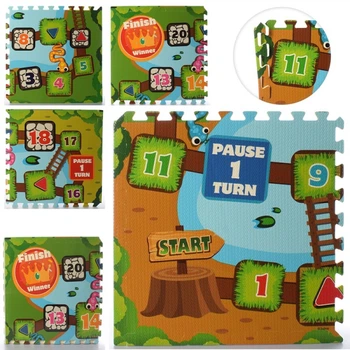 Дитячий термокилимок пазл-мозаїка гра ходилка 4 деталі 120х120 (MR0477)
