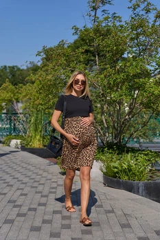 Сукня для вагітних та годуючих для майбутніх мам Milano 4XL Lullababe леопардовий