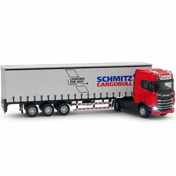 Игрушечный грузовик Scania Truck с прицепом Schmitz Cargobull фура инерционная 31 см свет машинки для мальчика