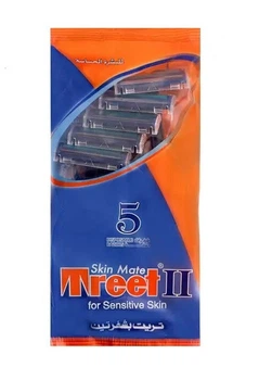 Набор одноразовых станков для бритья Treet II Skin Mate 5 шт