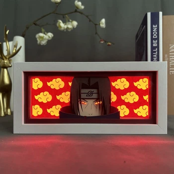 Многослойный Ночник лампа аниме Itachi Uchiha акацуки Учиха Итачи Наруто светильник RGB