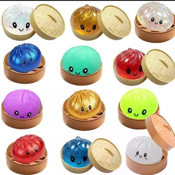 Іграшка-антистрес сквіш «Хінкалі-Пельмень» 5 см, м’який Squishy Dumpling, сенсорна іграшка-булочка для дітей і дорослих