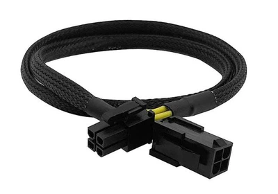 Кабель удлинитель 18 AWG 20 см CPU 4 pin -> 4 pin CPU ATX PSU 12V в оплетке с питания материнской платы