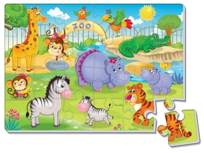 Мягкий беби пазл магнитный Зоопарк, Vladi Toys, 24 эл., VT1102-17