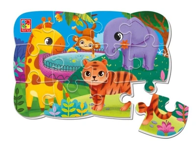 Мягкий беби пазл магнитный Зоопарк, Vladi Toys, 12 эл., VT3205-90