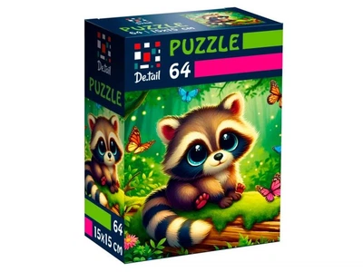 Пазл Енот с бабочками, Vladi Toys, 64 эл., DT1234-12