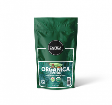Кава Zavida Organica 100% Espresso "Органічний 100% Еспресо" Обсмаження вище середнього 340г (мелена)