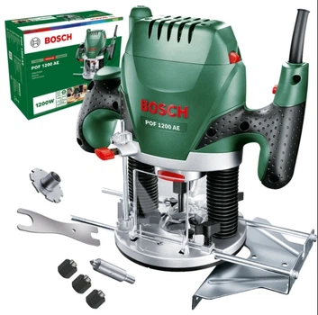 Фрезер Bosch POF 1200 AE (1.2 кВт, 6/8 мм) пазовой сетевой с параллельным упором (27076)