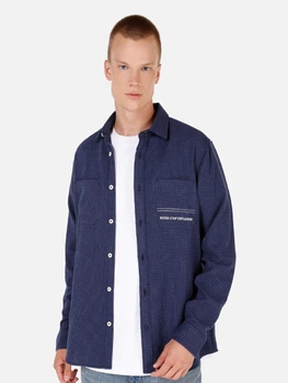 Сорочка бавовняна чоловіча Colin's CL1071027DNV L Dark Navy (8684112315447)