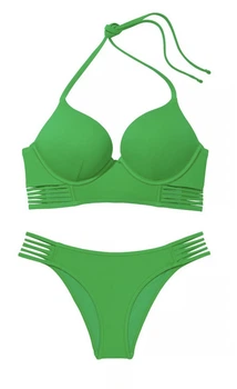 Купальник Victoria’s Secret Swim Bombshell Push-Up Longline Bikini Top Зелений 34DD-S