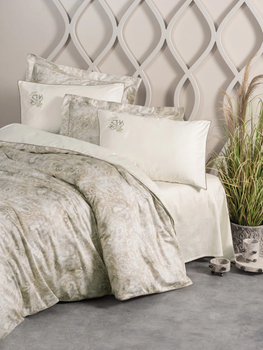 Постільна білизна євро розмір Cotton Box Elite Satin Beatrix Bej