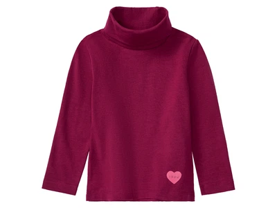 Гольф-водолазка бавовняний для дівчинки Lupilu LYCRA® 393131 086-92 см (12-24 months) бордовий
