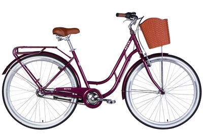 Велосипед городской ST 28" Dorozhnik Retro PH 2026, рама 19" малиновый (OPS-D-28-552)