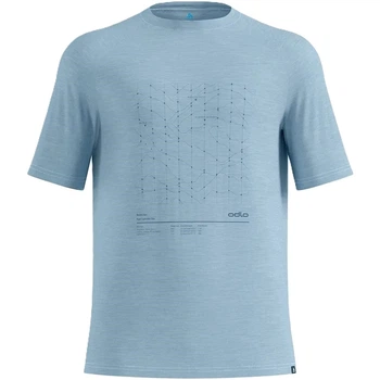 Футболка Odlo Merino Tencel Hyper Map Blue Melange L (1012-554812-20397-L)