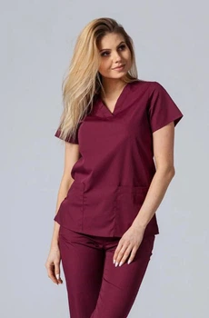 Жіноча медична сорочка STUGA MEDICAL бордова (7700301) L