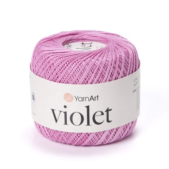 Пряжа мерсеризована YarnArt Violet 50г бавовна рожева №0319 (23500319)
