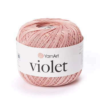 Пряжа мерсеризована YarnArt Violet 50г бавовна троянда запорошена №4105 (23504105)
