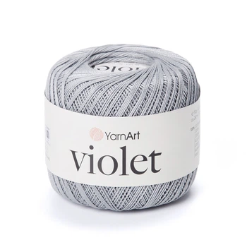 Пряжа мерсеризована YarnArt Violet 50г бавовна сіра №5326 (23505326)