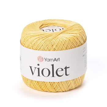 Пряжа мерсеризована YarnArt Violet 50г бавовна жовтий №4653 (23504653)