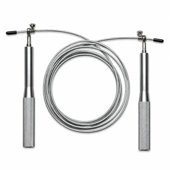 Скоростная скакалка MuvNext Jump Rope Silver Металлический трос Алюминиевые ручки