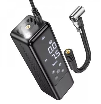 Автомобильный компрессор Hoco ZP7 Maddy portable smart air pump(5000mAh) Чёрный