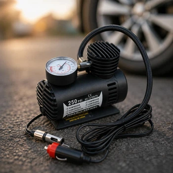 Автомобильный компрессор для шин Air Pump Ji030 Насос электрический от прикуривателя 12V