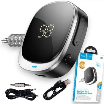 Беспроводной аудиоадаптер ресивер Bluetooth для авто HOCO E80